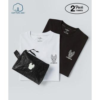 라이프워크 2PACK 오버핏 반팔 티셔츠 LW235TS901