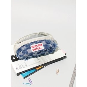 Hapoom pencil cosmetic pouch _ Rough Denim