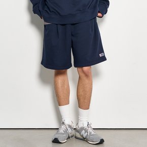 UNISEX 에센셜 코지 스웨트 하프 팬츠 [NAVY] / SBD1U52041-MAN