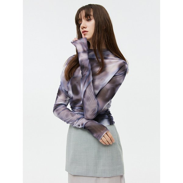 mesh draping top (purple)