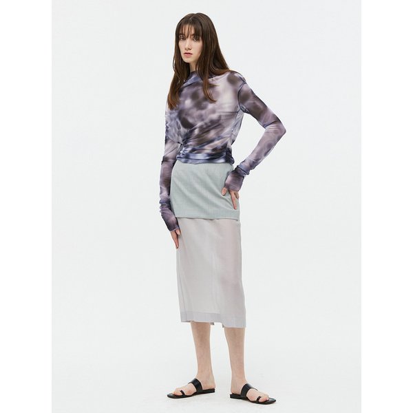 mesh draping top (purple)
