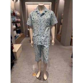 ]순면 100% 미니 리플 블루베리 반팔 남여커플 파자마세트 ( TEMPJ221TEWPJ221OR )