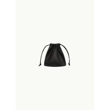 샵아모멘토 아에타 25SS Da75 Double Faced Drawstring Pouch : M, Black