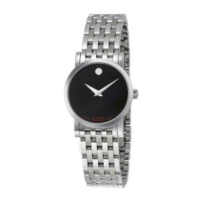 5045704 Movado Red Label Black Dial Stainless Steel Ladies Watch