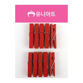 유니아트 1200 나무집게 (대) (빨강)