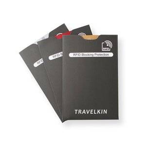 트래블킨 해킹방지 카드슬리브 3개1세트. RFID 안티스키밍 카드홀더 해외여행용품