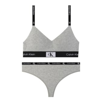 Calvin Klein CK 여성 브라렛+티팬티 세트 QF7218+QD3987 GREY