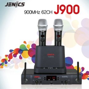 J900 JENICS 2CH 무선마이크 900mhz충전식 PRO900II