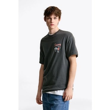 타미진스 공용 노벨티 가먼트다이 티셔츠 T32F0TTO33TMT1 TOMMY JEANS