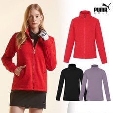 [온플] PUMA GOLF 21FW 니티드 방풍 재킷 + 모크넥 2벌 여성