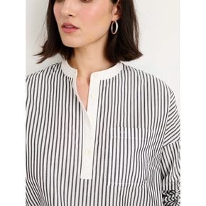 Jo Striped Popover Shirt Incotton Black (VV3860AW25)