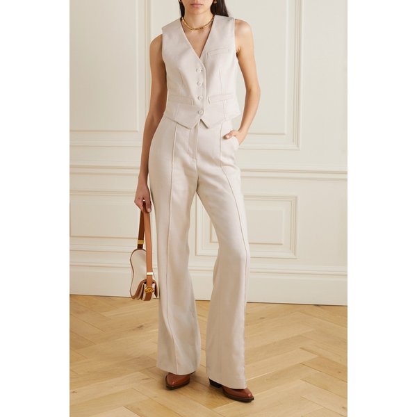 베로니카비어드 베넷 리넨 혼방 트윌 베스트 오프 화이트 1647597301433002