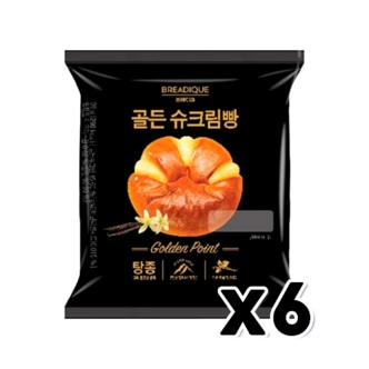  브레디크 골든슈크림빵 베이커리간식 98g x 6개