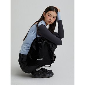 DRAWSTRING GLOSSY BACKPACK_BLACK
