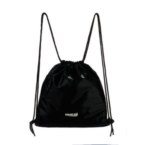 DRAWSTRING GLOSSY BACKPACK_BLACK