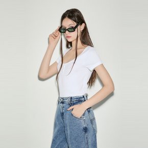 T32E6TTO02TWT1YBR 슬림 헨리 티셔츠