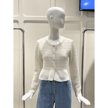 ZOOC (25 봄) 울블렌드 페퓰럼 니트 가디건 Z251KSL002
