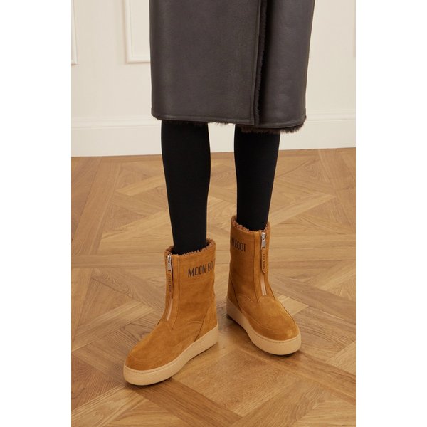 문부츠 라라 스웨이드 시어링 앵클 부츠 46376663162981190