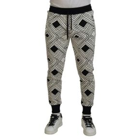 5356976 Dolce  Gabbana Elegant Monochrome Sport Mens Sweatpants