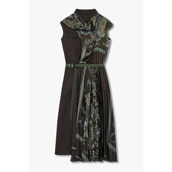 여성 슈팅 페이즐리 프린트 드레스 6415361502000