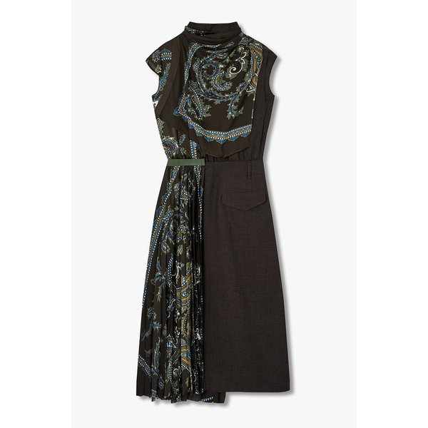 여성 슈팅 페이즐리 프린트 드레스 6415361502000