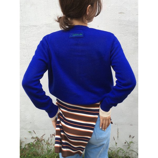 캐시미어 라운드 컬러 니트 (Blue)