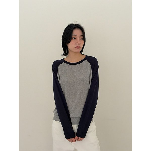 Viscose Raglan Knit_Navy