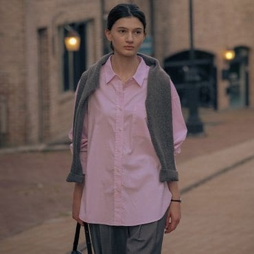 틸아이다이 Logo detail oversized shirt TIFA01SH04_Pink