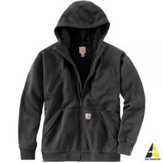 CARHARTT 칼하트 24FW THERMAL LINED FULL-ZIP HOODED SWEATSHIRT (104078-024) (미드웨이트 써