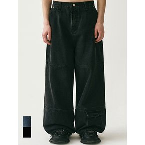 Stitch Pocket Denim Pants -  2COL