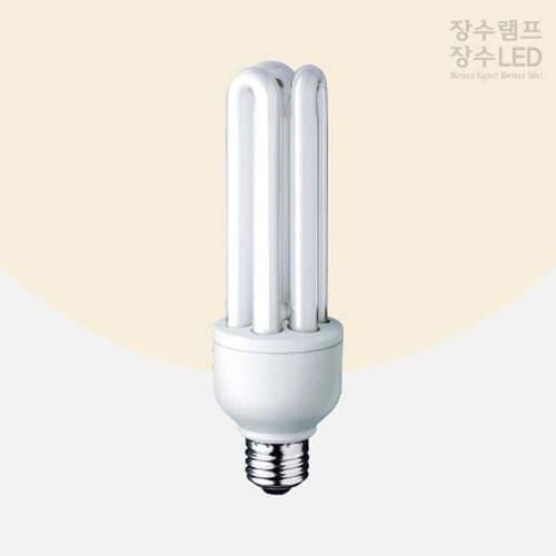 장수램프 삼파장 EL 형광다마 20W 주광색 E26 전구