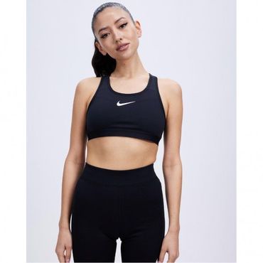 나이키 3538199 Nike 나이키 스우쉬 하이 서포트 논패딩 조절식 스포츠 브라 - 블랙, 아이언 그레이  화