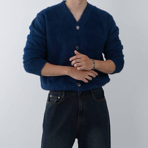 오엔엘 / 남자앙고라가디건 남자오버핏가디건