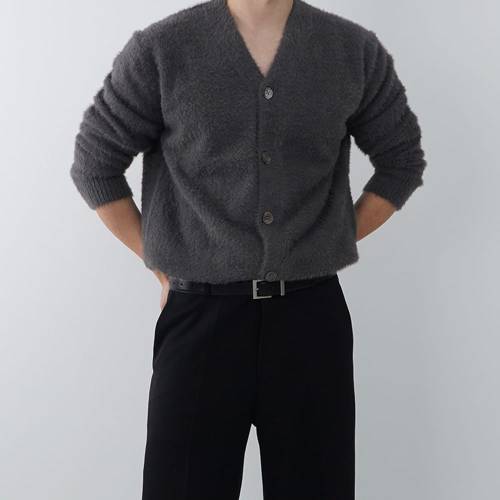 오엔엘 / 남자앙고라가디건 남자오버핏가디건