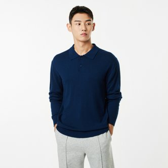 JAJU 남 캐시미어 블렌디드 카라 니트(NAVY/  MELLANGE GREY / BLACK)