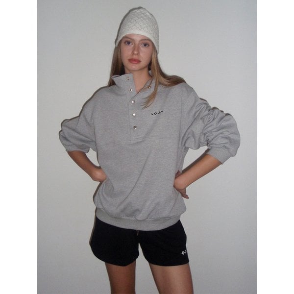Snap Pullover Sweatshirt 그레이
