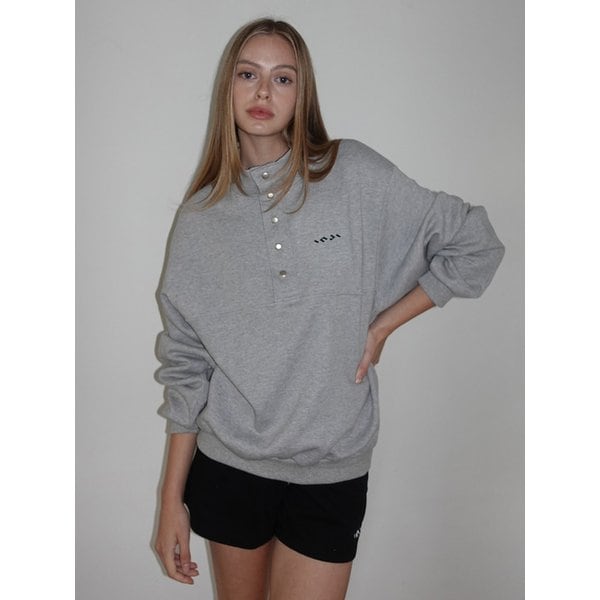 Snap Pullover Sweatshirt 그레이