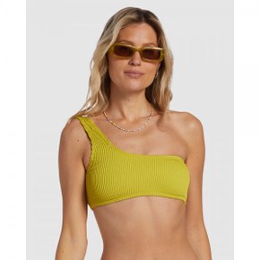 4375883 Billabong Summer High Lilly One Shoulder Bikini Top For Women - TART LIME