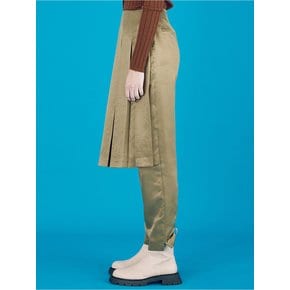 Pleats Skirt Pants_Khaki