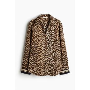 에이치엔엠 프린트 셔츠 1239255008 BEIGE/ESTAMPADO DE LEOPARDO