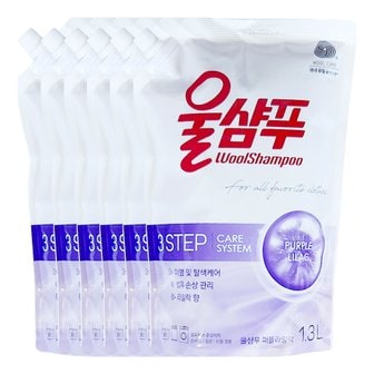  애경 울샴푸 퍼플라일락 리필 1.3L X 6개