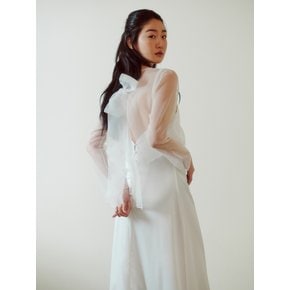 Bridal Organza Vest Slip Dress_white