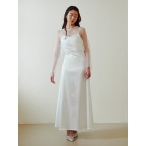 Bridal Organza Vest Slip Dress_white