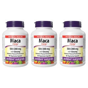 캐나다 Webber Naturals 마카 에너지 500mg 90캡슐 3개