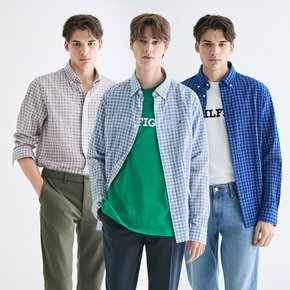 [공식][타미힐피거] [Regular fit] 스몰 체크 셔츠 3종 택1 (T12E1WSH140MT1)