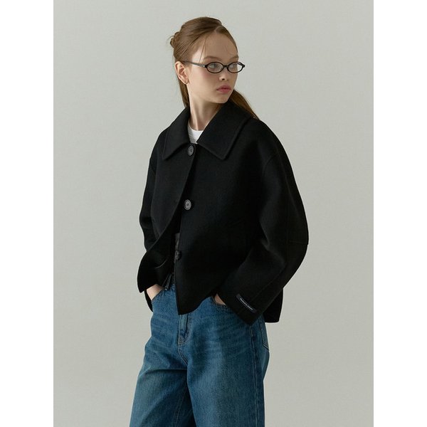 캐시미어 카라 핸드메이드 숏 코트_2colors