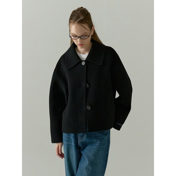 캐시미어 카라 핸드메이드 숏 코트_2colors