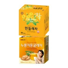  담터 누룽지 둥굴레차 100T +송원 민들레차 100T (200T)