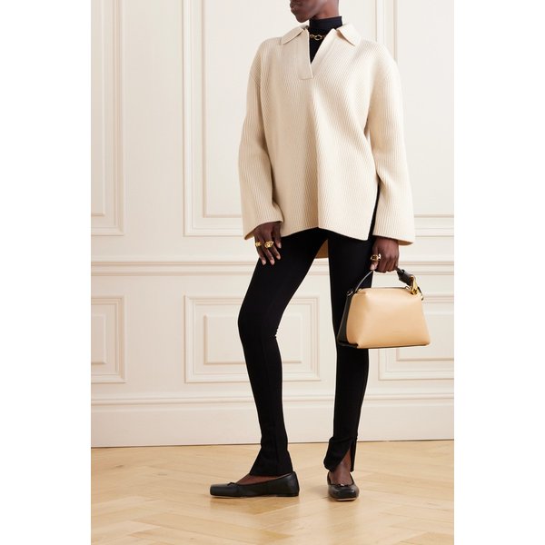 코르크 스트레치 저지 레깅스 블랙 6011092390987882