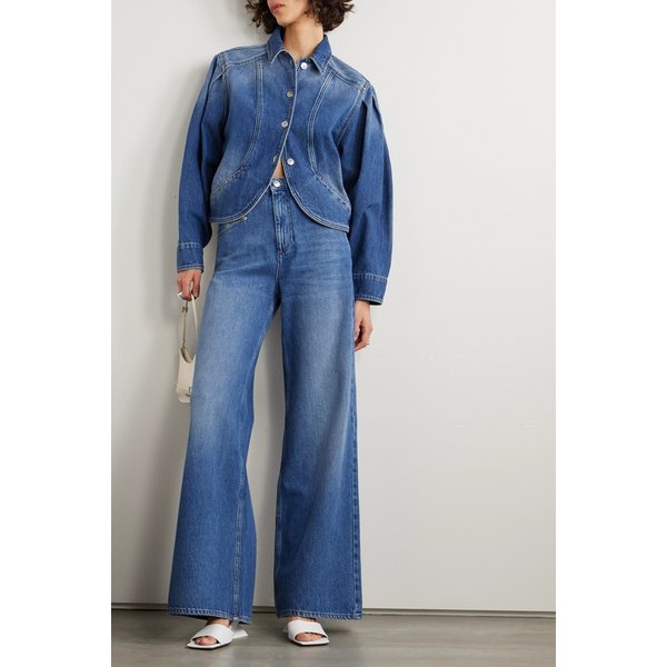 레모니 하이라이즈 와이드 진 미드 데님 1647597325951507